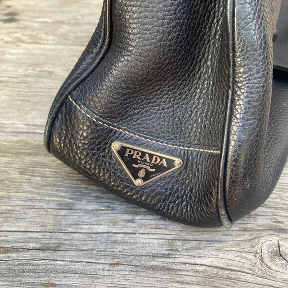 Prada Cervo Moon Hobo bag in black - Picture 3 of 15